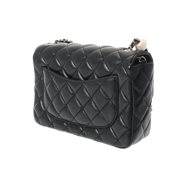 CHANEL Chanel Matelasse Heart Chain Shoulder Bag 20cm Black - Women's Lambskin - Picture 2 of 12